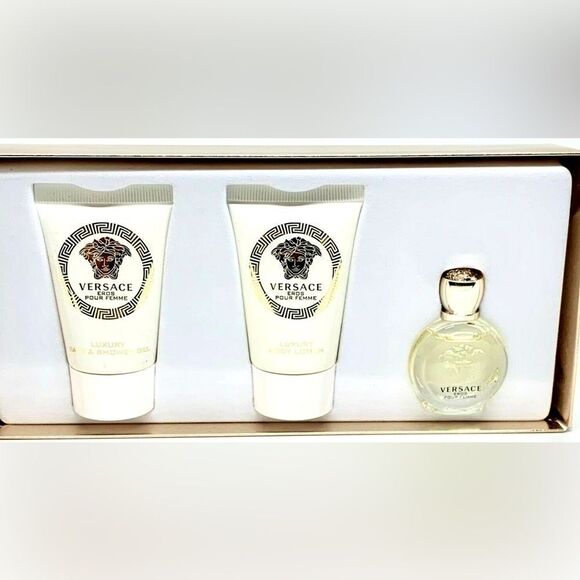Versace Eros Pour Femme Gift Set – Luxury Eau de Toilette, Lotion & Shower Gel - Picture 2 of 7
